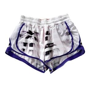 Lululemon Super Squad Short Sunset Stripe Blush Quartz White Iris Flower Size 8